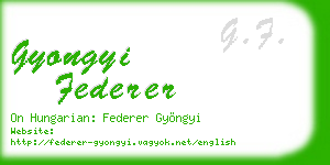 gyongyi federer business card